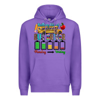 Purple battery life of a bus driver Premium Hoodie - texasbilliewilder