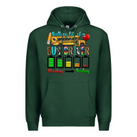 Sports Green battery life of a bus driver Premium Hoodie - texasbilliewilder