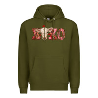 Army Green xoxo charolais calf Premium Hoodie - RanaPortraitStore