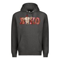 Charcoal Heather xoxo charolais calf Premium Hoodie - RanaPortraitStore