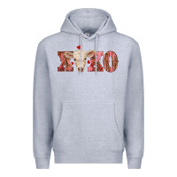 Heather Grey xoxo charolais calf Premium Hoodie - RanaPortraitStore