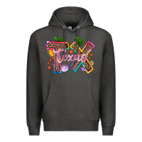 Charcoal Heather texas summer Premium Hoodie - Zillion Design Studio