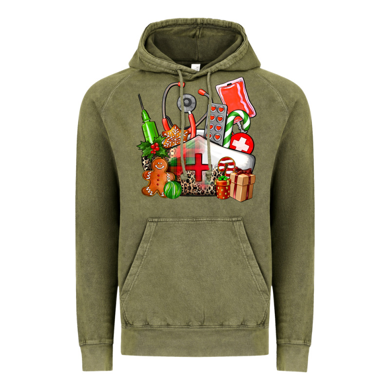 Nurse  And Christmas Vintage Hoodie by AdoDesignShop | Teevron