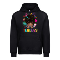 Black teacher afro messy bun Urban Hoodie - texasbilliewilder