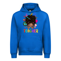 Cobalt teacher afro messy bun Urban Hoodie - texasbilliewilder
