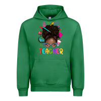 Emerald teacher afro messy bun Urban Hoodie - texasbilliewilder
