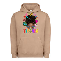 Pigment Burro teacher afro messy bun Urban Hoodie - texasbilliewilder