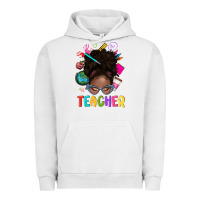 Pigment Lunar Rock teacher afro messy bun Urban Hoodie - texasbilliewilder
