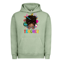 Pigment Oil Green teacher afro messy bun Urban Hoodie - texasbilliewilder