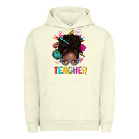 Pigment Pistachio teacher afro messy bun Urban Hoodie - texasbilliewilder