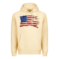 Pina Colada tattered american flag Premium Hoodie - Zillion Design Studio