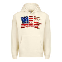 Sandshell tattered american flag Premium Hoodie - Zillion Design Studio