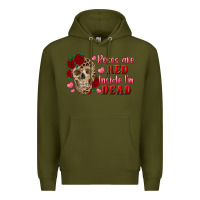 Army Green roses are red inside i'm dead Skull Premium Hoodie - RanaPortraitStore
