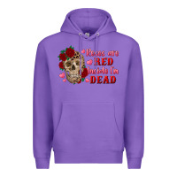 Purple roses are red inside i'm dead Skull Premium Hoodie - RanaPortraitStore