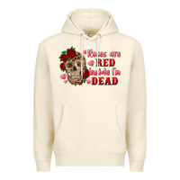 Sandshell roses are red inside i'm dead Skull Premium Hoodie - RanaPortraitStore