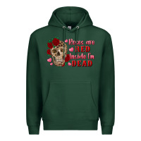 Sports Green roses are red inside i'm dead Skull Premium Hoodie - RanaPortraitStore