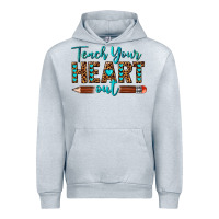 Heather Grey teach your heart out Urban Hoodie - texasbilliewilder