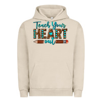 Pigment French Oak teach your heart out Urban Hoodie - texasbilliewilder