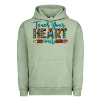 Pigment Oil Green teach your heart out Urban Hoodie - texasbilliewilder