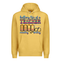 Antique Gold battery life of a teacher Premium Hoodie - texasbilliewilder