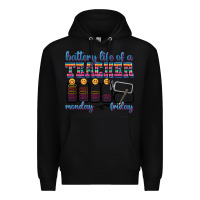 Black battery life of a teacher Premium Hoodie - texasbilliewilder