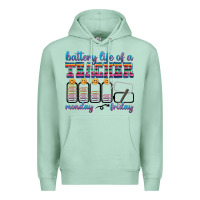 Seafoam battery life of a teacher Premium Hoodie - texasbilliewilder