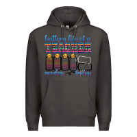 Smoke battery life of a teacher Premium Hoodie - texasbilliewilder