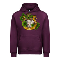 Mauve Wine st patricks day goat horseshoe shamrock Urban Hoodie - RanaPortraitStore