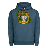 Pigment Midnight Navy st patricks day goat horseshoe shamrock Urban Hoodie - RanaPortraitStore