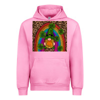 Fuchsia Pink st patricks day gnomes shamrock rainwow Urban Hoodie - RanaPortraitStore