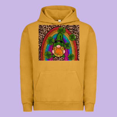St Patricks Day Gnomes Shamrock Rainwow Urban Hoodie Designed By Ranaportraitstore