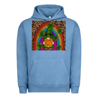 Pigment Pebble Blue st patricks day gnomes shamrock rainwow Urban Hoodie - RanaPortraitStore