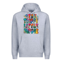 Heather Grey stay trippy little hippie Premium Hoodie - Zillion Design Studio