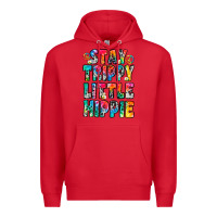 Red stay trippy little hippie Premium Hoodie - Zillion Design Studio