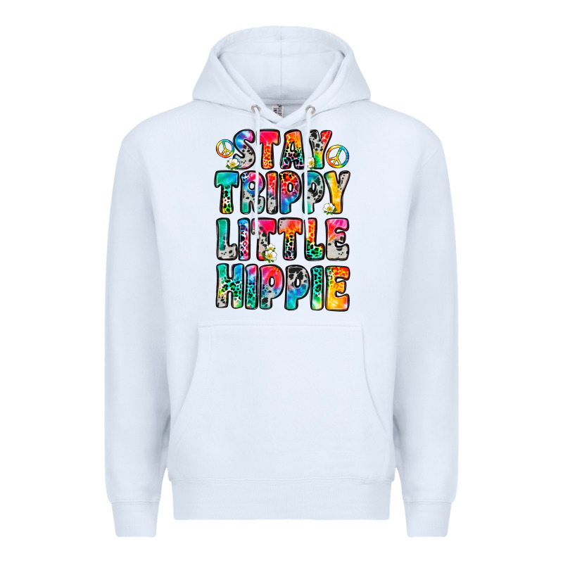 Stay Trippy Little Hippie Premium Hoodie by Zillion Design Studio | Teevron