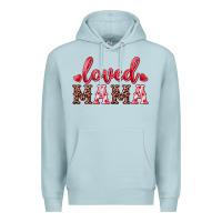 Blue Mist loved mama Premium Hoodie - RanaPortraitStore