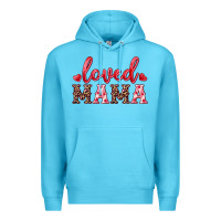 Ocean Blue loved mama Premium Hoodie - RanaPortraitStore