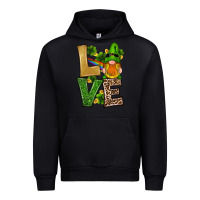 Black st patricks day gnomes shamrock love Urban Hoodie - RanaPortraitStore