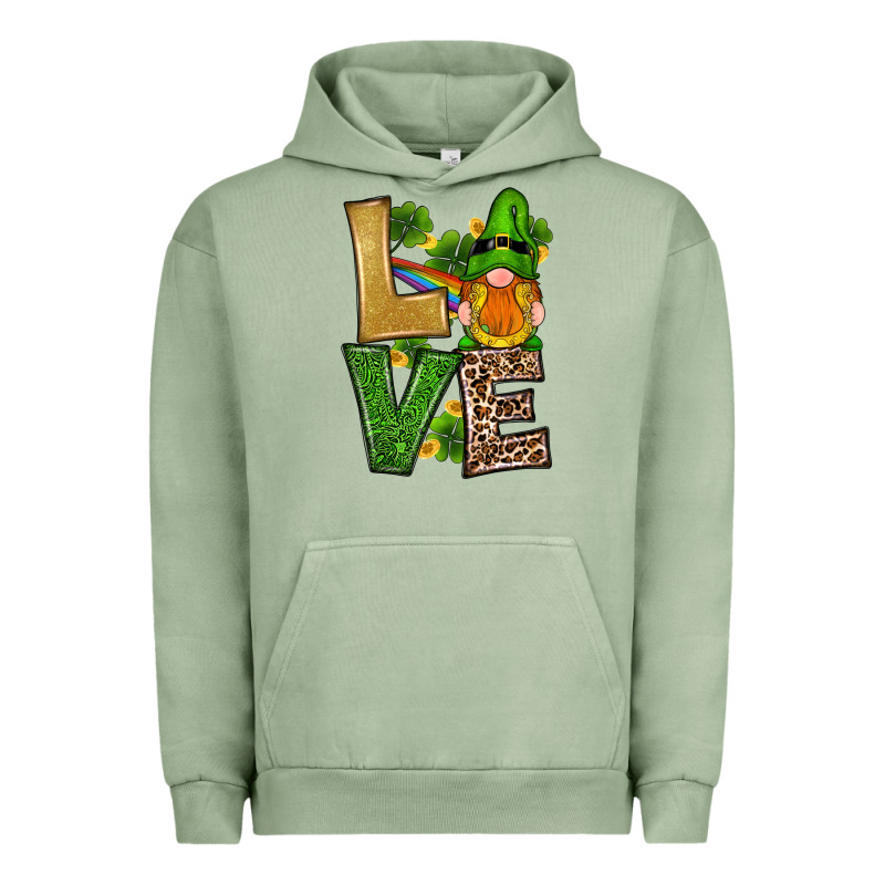 St Patricks Day Gnomes Shamrock Love Urban Hoodie by RanaPortraitStore | Teevron