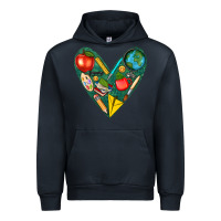 Navy teacher  heart Urban Hoodie - texasbilliewilder