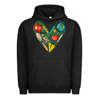 Pigment Black teacher  heart Urban Hoodie - texasbilliewilder
