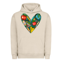 Pigment French Oak teacher  heart Urban Hoodie - texasbilliewilder