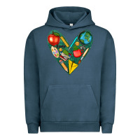 Pigment Midnight Navy teacher  heart Urban Hoodie - texasbilliewilder