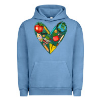 Pigment Pebble Blue teacher  heart Urban Hoodie - texasbilliewilder