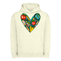 Pigment Pistachio teacher  heart Urban Hoodie - texasbilliewilder