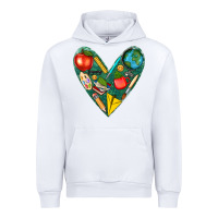 White teacher  heart Urban Hoodie - texasbilliewilder