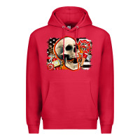 Cardinal firefighter skull Premium Hoodie - AdoDesignShop