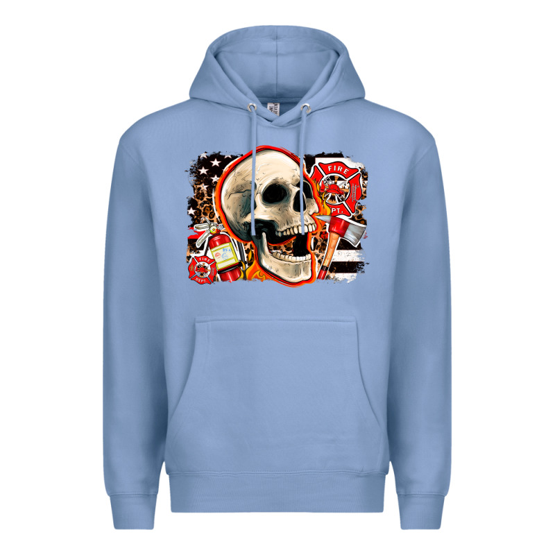 Firefighter Skull Premium Hoodie by AdoDesignShop | Teevron
