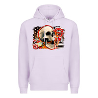 Lilac firefighter skull Premium Hoodie - AdoDesignShop