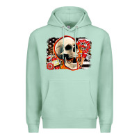 Seafoam firefighter skull Premium Hoodie - AdoDesignShop